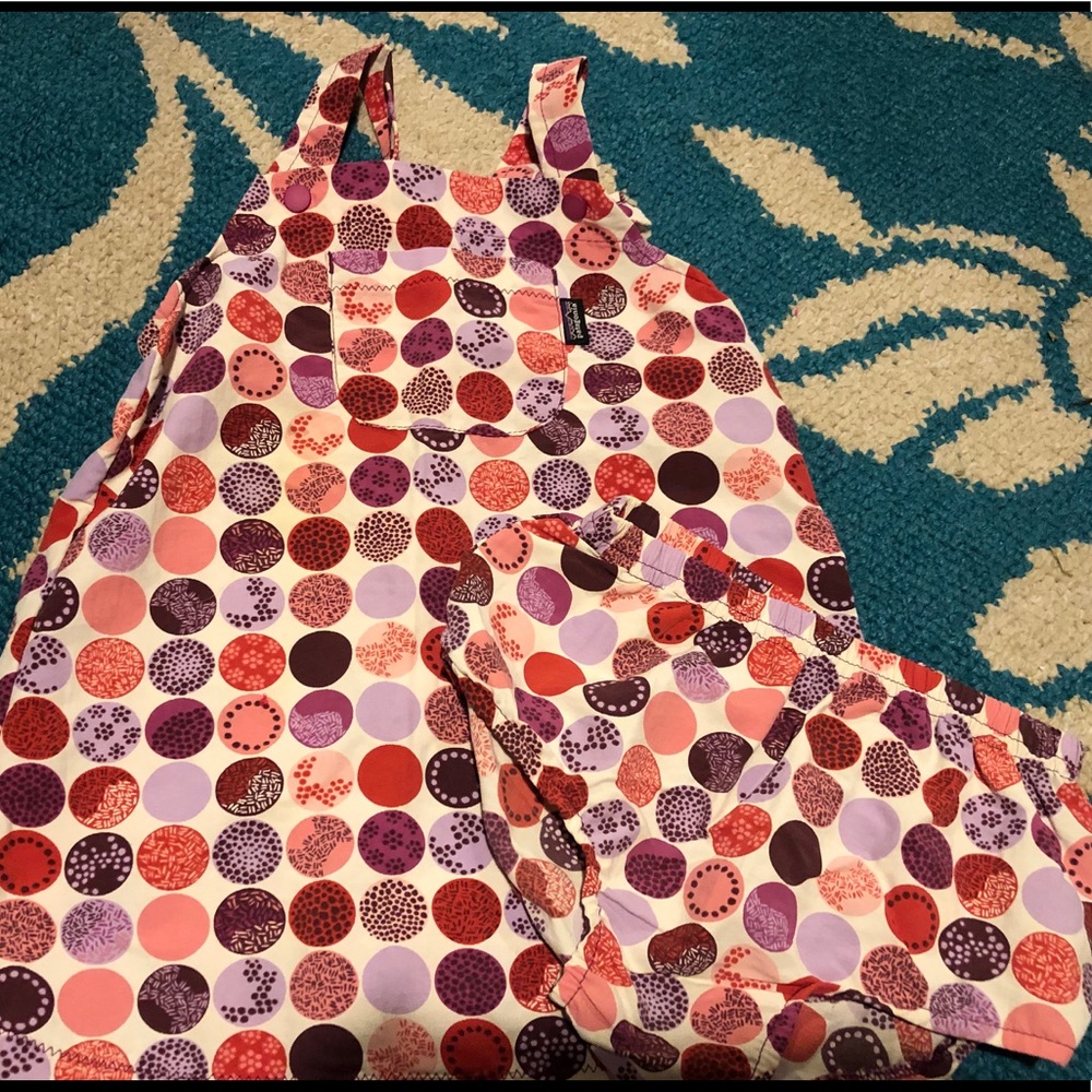 PATAGONIA 2 piece sundress polka dots toddler EUC